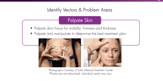 palpate skin
